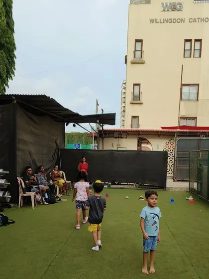 This is our outdoor classroom at the Willingdon Catholic Gymkhana. With plenty of space to run and play, it's the perfect setting for our little adventurers to explore movement and make new friends.