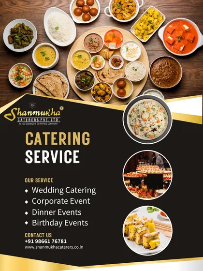 A collage showcasing our comprehensive catering services for weddings, corporate events, and parties.