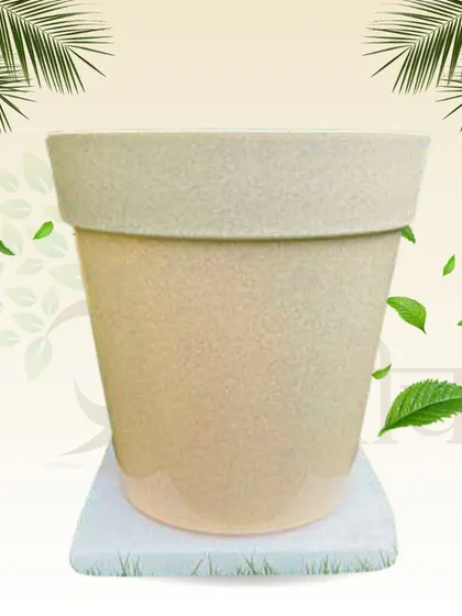 The Libro Beige Plastic Planter offers a warm, neutral option for your plants. Its simple design and ceramic-like finish fit well with any decor style.