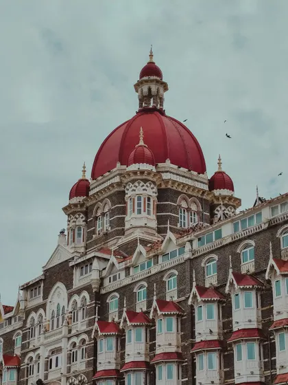 Another angle of the iconic red dome of the Taj Mahal Palace hotel.