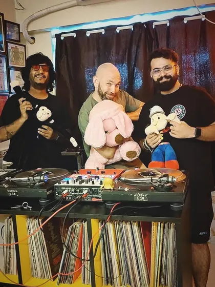 More fun with the crew in the studio. We might be serious about the music, but we never take ourselves too seriously.