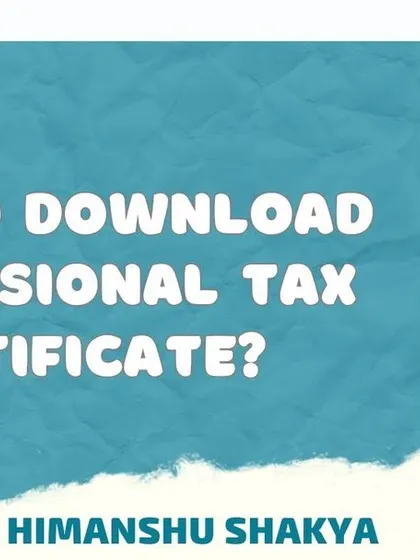A thumbnail for our YouTube video that provides a step-by-step walkthrough on how to download a Professional Tax Certificate.