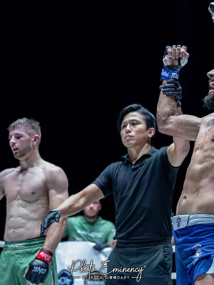 The moment a warrior's hand is raised. Sumit Bhyan's victory at ONE Friday Fights 72, a proud moment for our academy and for Indian MMA.