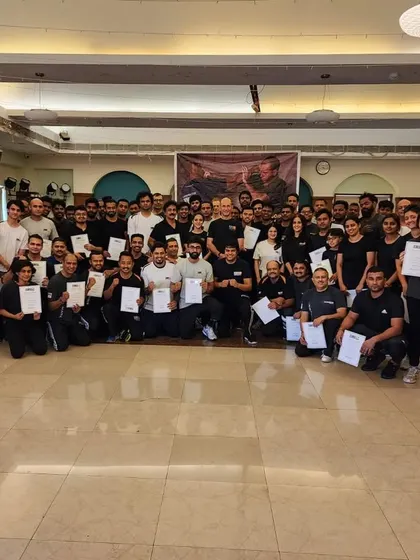 This is our community after the Combat Mindset & Fighting Skills Seminar led by the founder of Krav Maga Global, Master Eyal Yanilov, in Mumbai. We build warriors who are mentally and physically prepared.