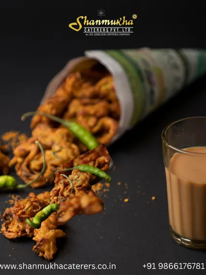 The ultimate comfort combo: hot chai with our crispy onion pakodi, perfect for rainy evenings or cozy get-togethers.
