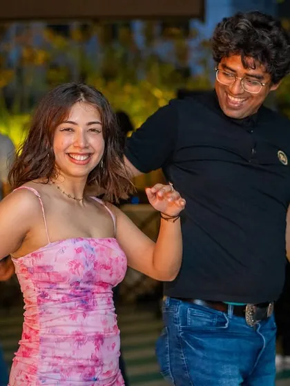 A bright smile that lights up the dance floor. The happiness of our dancers is what makes it all worthwhile.