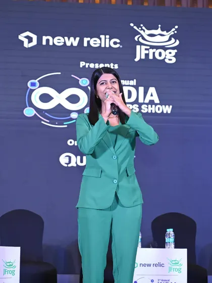 A few moments from hosting the India DevOps Show 2024. From interacting with attendees to keeping the energy up on stage, it was a full day of engagement and learning.