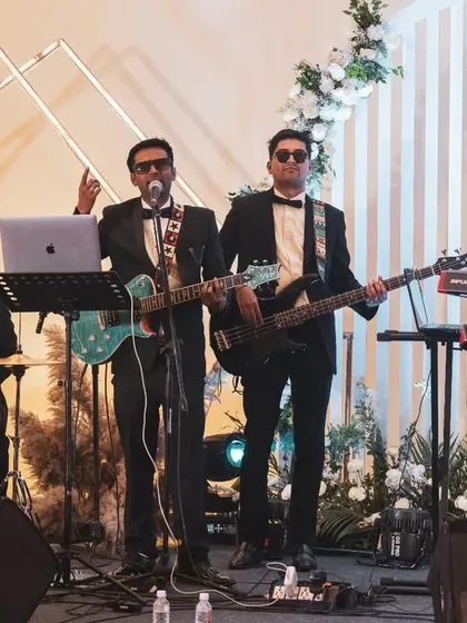 A full band shot from a recent wedding gig. We bring a complete musical experience with vocals, guitars, keyboards, and drums, ensuring a rich and dynamic sound that fills the room.