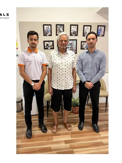 We take immense pride in serving our nation's heroes. It was an honor to have Wing Commander Vinod Kumar Neb, a decorated war hero, at our clinic for physiotherapy.