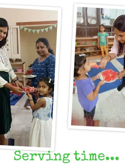 Scenes from our watermelon mojito making day, a perfect summer activity where children sliced, blended, and strained to create a refreshing drink.