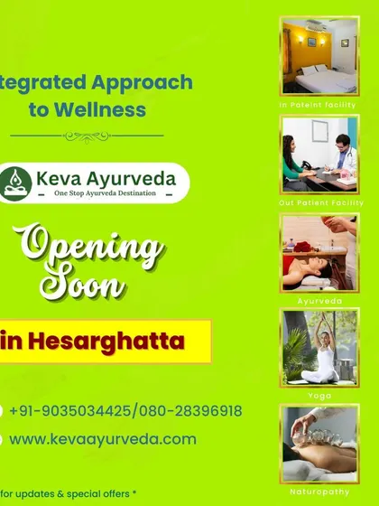 An "Opening Soon" teaser for our Hesarghatta branch. This graphic gave our community a preview of the integrated wellness approach we would be bringing to the new location.