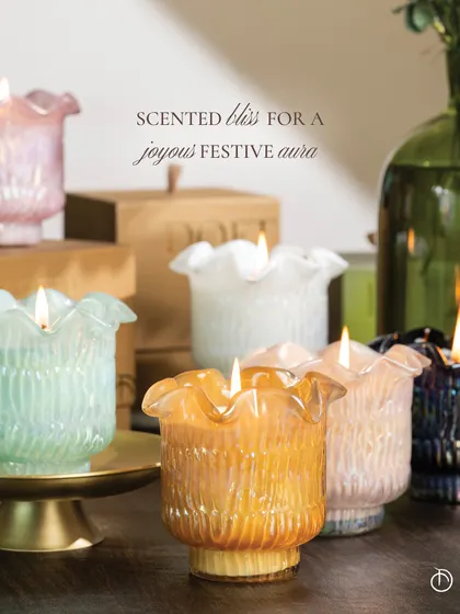 The season is for sheer abundance. My Lotus Votive Scented Candles are inspired by the iridescent lotus and come in 7 gorgeous colors and 7 exclusive fragrances.