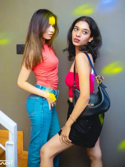 The fashion is always on point at my parties. Street style and good looks on the stairs at Morf.