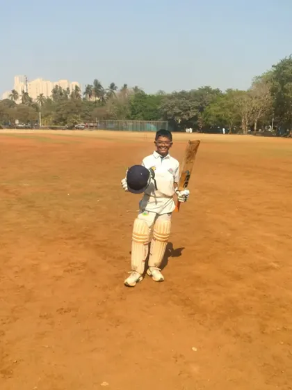 Another shot of Parth Rane celebrating his 50, a key performance in our series win.