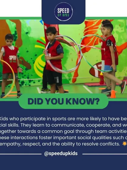 Did you know? Kids who play sports have better social skills. Our team activities help foster communication, cooperation, and empathy.