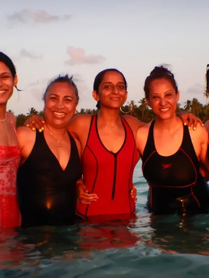 More glimpses from our unforgettable Lakshadweep retreats. Every moment is a postcard, from sunrise dives and full moon dinners to candid conversations and quiet naps on the beach.