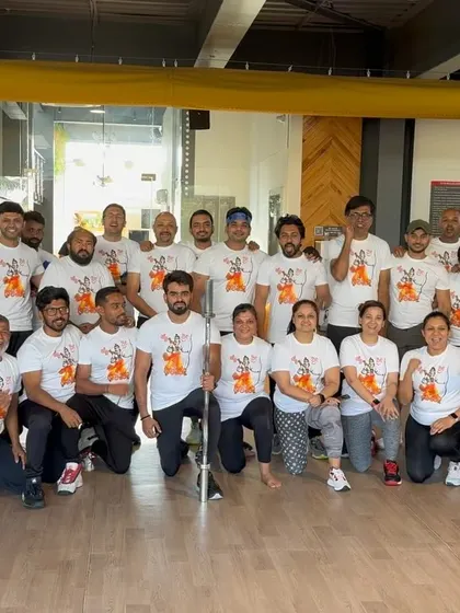 Another group shot from our Ram Navami celebration, with members united in their custom t-shirts.