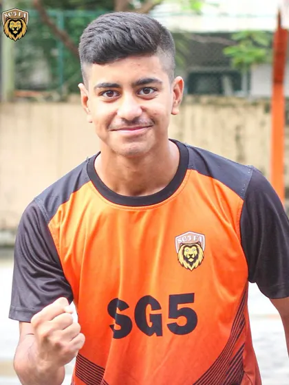 A portrait of Aditya Rastogi, who was selected for Mohammedan Sporting Club. We celebrate our players' journeys beyond our academy.