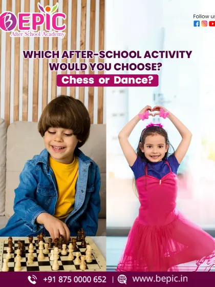 Chess or Dance? This graphic uses real photos of children engaged in different activities to help you and your child decide which passion to pursue with us.