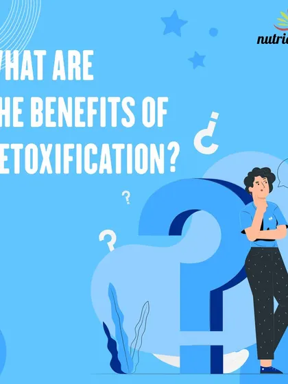 What are the benefits of detoxification? This series of images explains how it cleanses your blood, builds your immune system, relieves stress, and increases your energy levels.