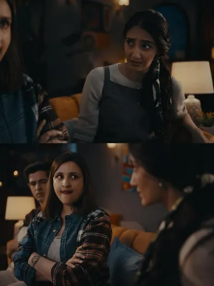 A still from the Amazon Prime Video shoot with Parineeti Chopra, showing the casual and expressive wardrobe I put together for her and the supporting cast.