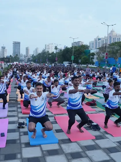 On International Day of Yoga, we marked the occasion by conducting an energizing session at Marine Lines with The Times of India. It was wonderful to see over 3,000 people, including NCC cadets and coast guards, join us.