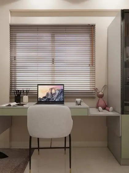 A duplicate of image 105, providing another look at the functional and stylish study area.