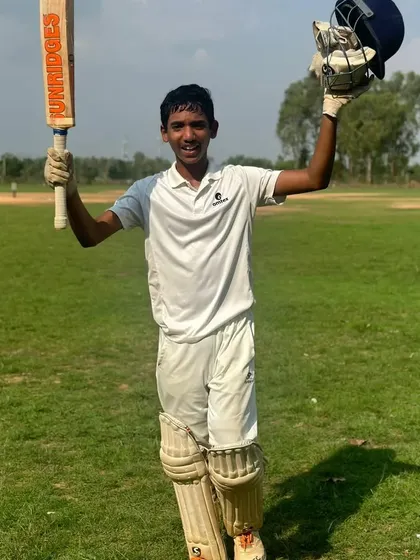The pure joy of achievement. Manan Goel celebrating his century, a result of countless hours of practice and dedication in our junior program.