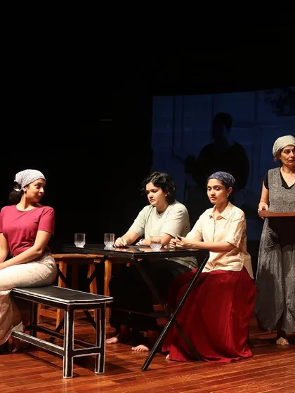 A still from a rehearsal of "The House of Bernarda Alba."