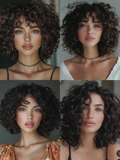 Short curly hair can be incredibly chic and stylish. This inspiration board shows the types of modern, short curly cuts you'll learn to create in our workshop.