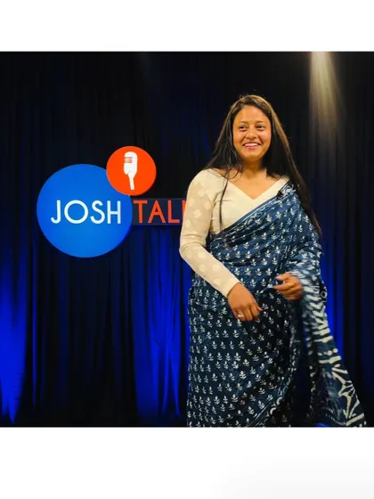 Another shot from my Josh Talks appearance. I am grateful for the opportunity to stand on a stage that encourages youth and women to fight for their dignity and rights.