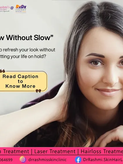 This graphic explains how dermal fillers allow you to "Glow Without Slow," offering a refreshed look with minimal downtime.
