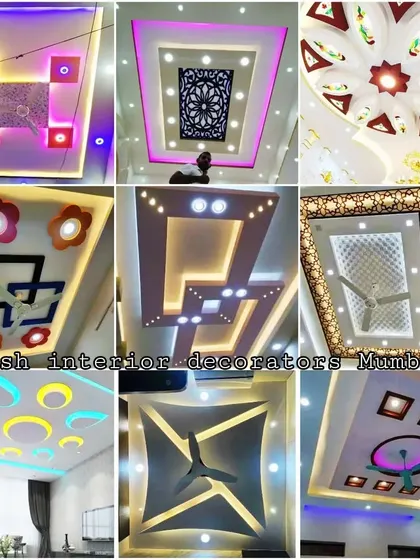 More beautiful false ceiling designs to spark your imagination, featuring everything from floral motifs to stained-glass effects.