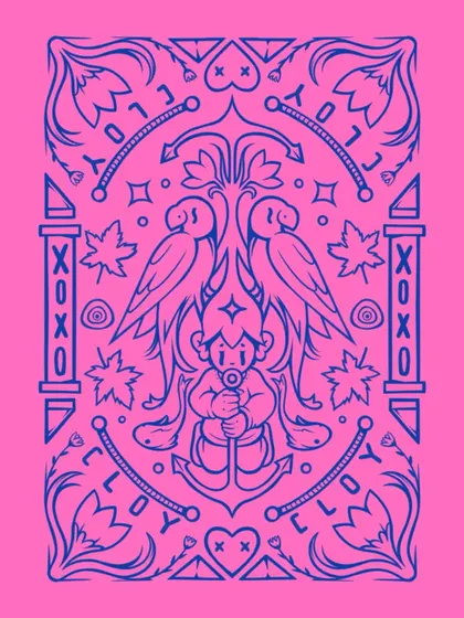 The line art for the 'CLOY' piece. I often share the inking stage of my digital work before adding color.