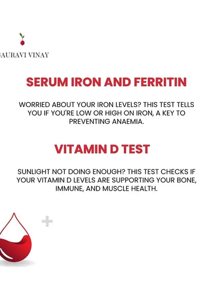 A guide to understanding Serum Iron/Ferritin tests for anemia and Vitamin D tests for bone and immune health.