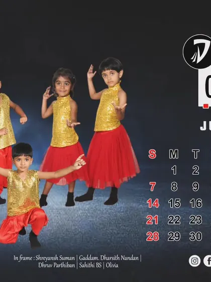 The vibrant energy of Bollywood dance, captured by our little stars for the 2024 calendar.