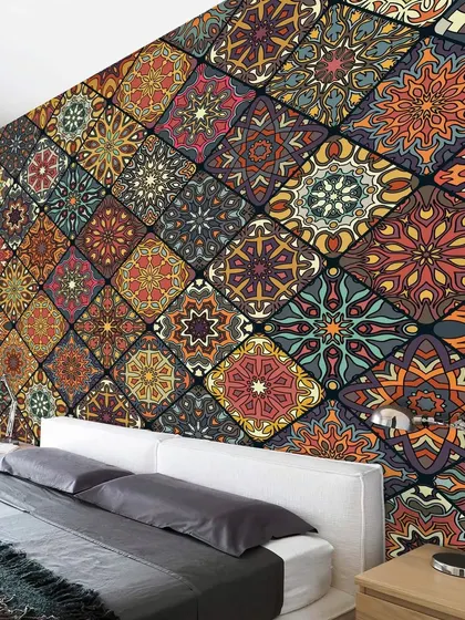 We believe bedrooms should be personal sanctuaries, and our Traditional Blooming Pattern wallpaper helps create a vibrant yet soothing retreat. The intricate details and rich colors make it a stunning focal point.