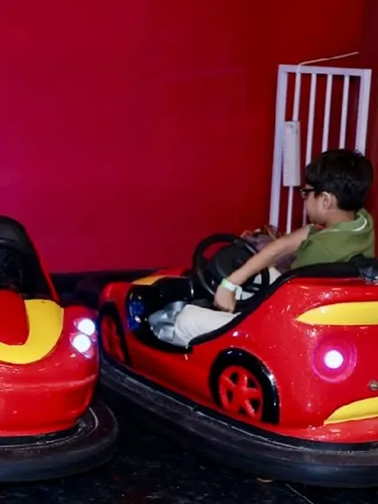Our indoor bumper cars are always a huge hit, providing safe and exciting fun for party guests.