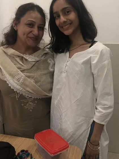 Here I am with my wonderful client, Namarta. Building a personal connection and offering support is a key part of my process. We work as a team to achieve your health goals.