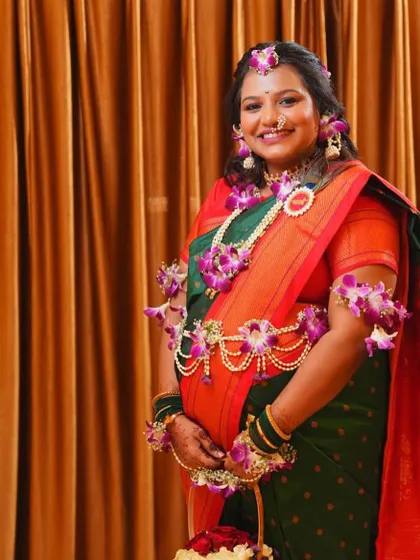 The pure joy of a mother-to-be. For this baby shower, I created a soft, fresh makeup look with floral jewelry to celebrate this beautiful milestone.
