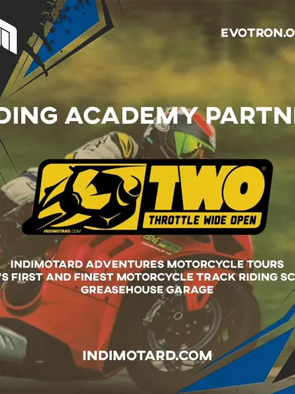 Announcing our partnership with Evotron as their official Riding Academy Partner. We're excited to help shape the future of EV racing in India.