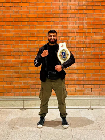 Fear is the fuel, discipline is the weapon. Proud to bring another championship belt home to Bangalore. This is for my team and my coaches.