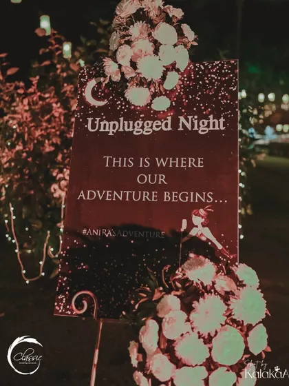 For the couple who wanted their guests to be present, I designed this "Unplugged Night" sign. It gently communicates their wishes while still feeling like a beautiful piece of decor.