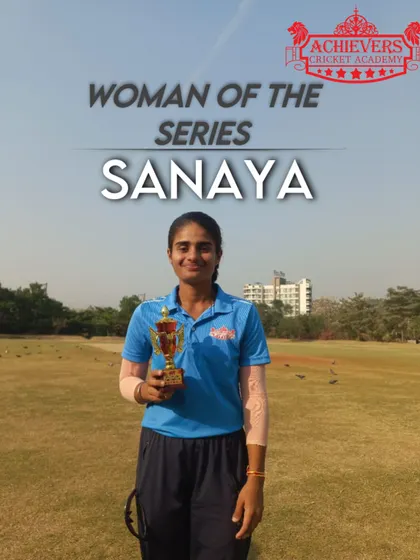 Sanaya recognized as 'Woman of the Series' for her consistent all-round performance.