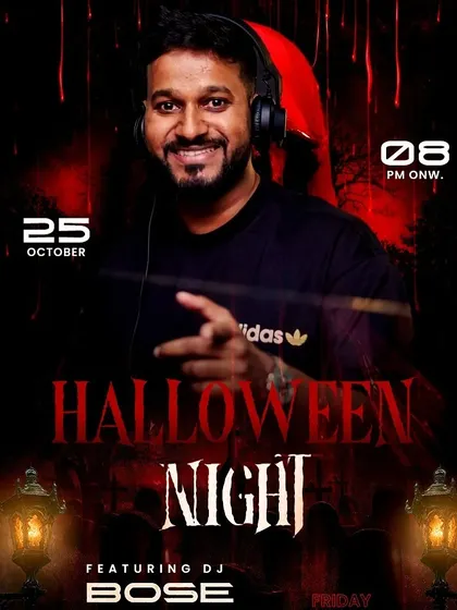 The poster for the Halloween Night party at Toca. Themed events are always fun and allow for creative music sets.