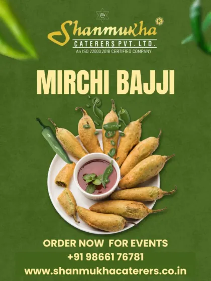 Our Mirchi Bajji offers a fiery kick for those who love spice. Large green chilies are battered and deep-fried to create this popular snack.