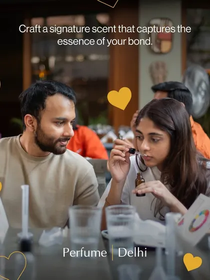 Craft a signature scent that captures the essence of your bond. Our perfume making workshop in Delhi is a perfect experience for couples looking to create a shared, lasting memory.