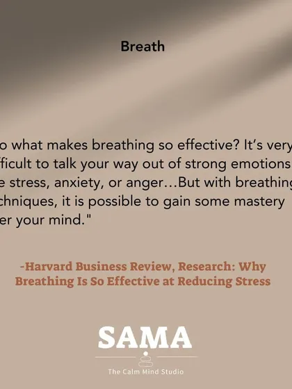 Research from Harvard Business Review explains why breathing is so effective at reducing stress. It is difficult to talk your way out of strong emotions, but breathing techniques give you mastery over your mind.