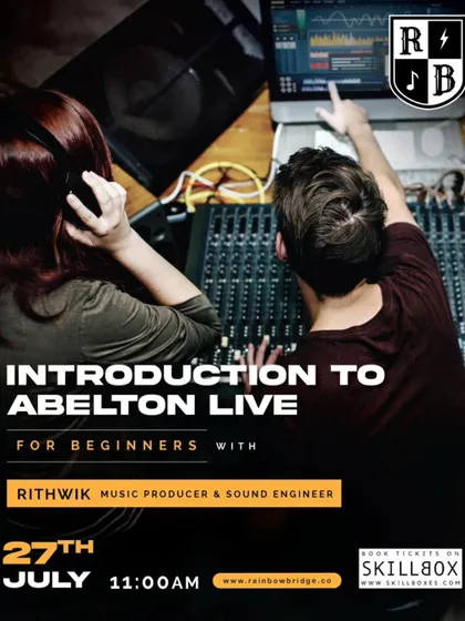 The poster for our "Introduction to Ableton Live" workshop for beginners.