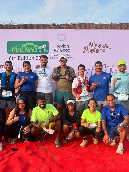 The reward for all the hard work. Our team proudly showing off their finisher medals after an incredible performance at the Malnad Ultra. We train for these moments and celebrate them as a family.